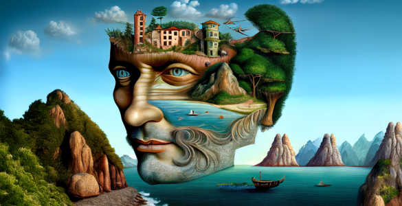man-face-landscape-terms-words-visual-language